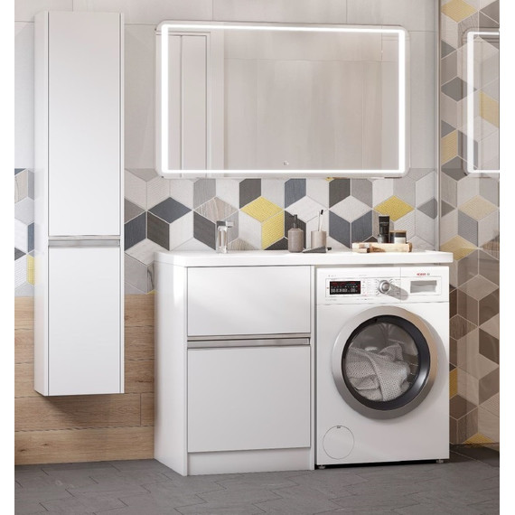 Тумба напольная с раковиной-столешницей Акватон Лондри 120 см 1A2359K1LH010 (раковина слева) - фото 6