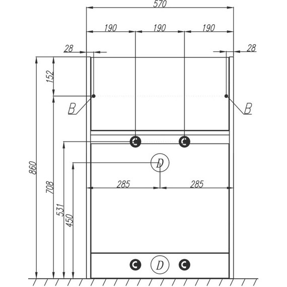 Тумба напольная с раковиной-столешницей Акватон Лондри 120 см 1A2359K1LH010 (раковина слева) - фото 15