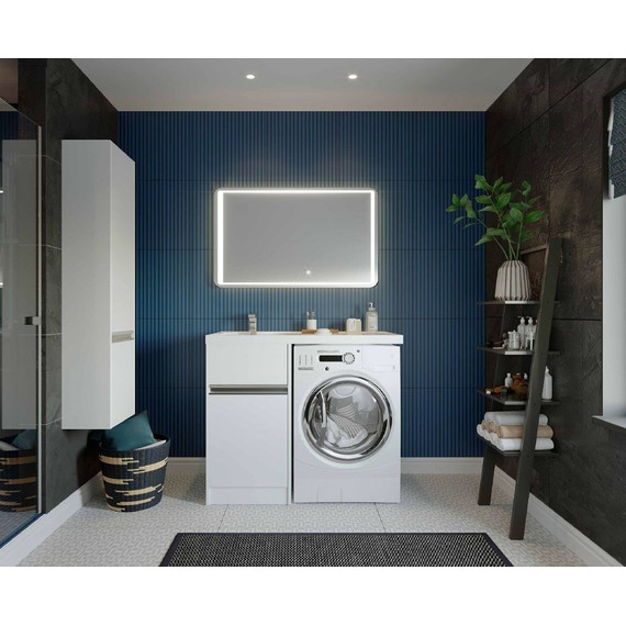 Тумба напольная с раковиной-столешницей Акватон Лондри 105 см 1A2360K0LH010 (раковина слева) - фото 5