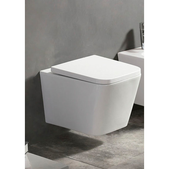 Унитаз подвесной безободковый Azario Nova AZ-2216 с крышкой микролифт - фото 2