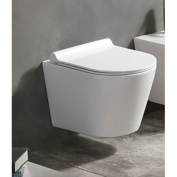 Унитаз подвесной безободковый Azario Nova AZ-2217 с крышкой микролифт - фото 2