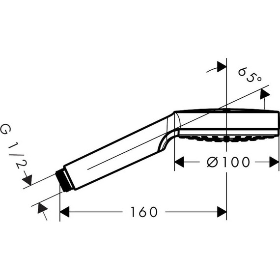 Ручной душ Hansgrohe Crometta 1jet EcoSmart 26333400, белый/хром - фото 4