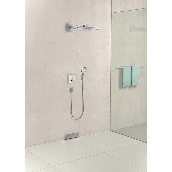 Верхний душ Hansgrohe Rainmaker Select 460 1jet 24003400, латунь/стекло, белый/хром - фото 2
