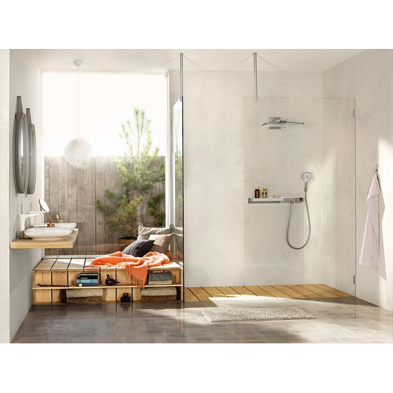 Верхний душ Hansgrohe Rainmaker Select 460 3jet 24007400, латунь/стекло, белый/хром - фото 8