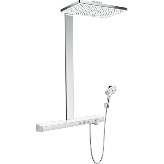 Душевая стойка с термостатом Hansgrohe Rainmaker Select Showerpipe 460 2jet 27109400, белый/хром - фото 