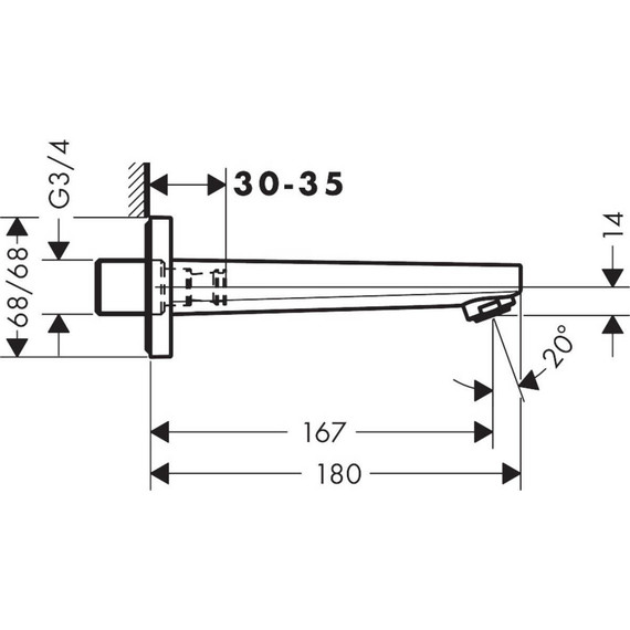 Излив для ванны Hansgrohe Metropol 32542000 - фото 4