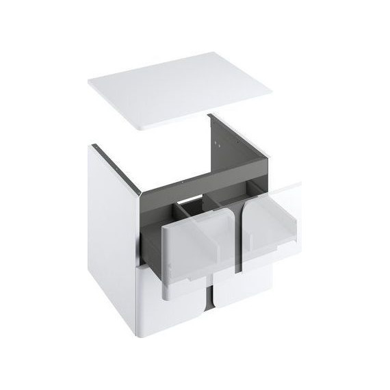 Тумба подвесная со столешницей Ravak Balance 600 X000001367, белый/графит - фото 4