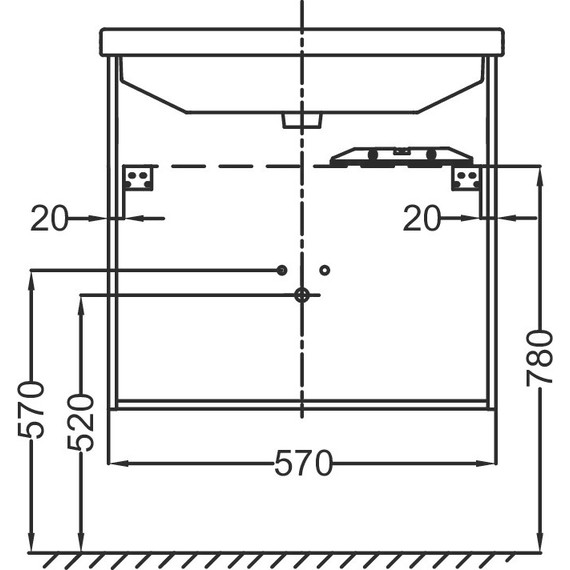 Тумба подвесная с раковиной Jacob Delafon Struktura 57 см EB1276-E16, ореховое дерево - фото 5