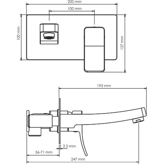 Смеситель для раковины настенный WasserKraft Aller 10630 - фото 4