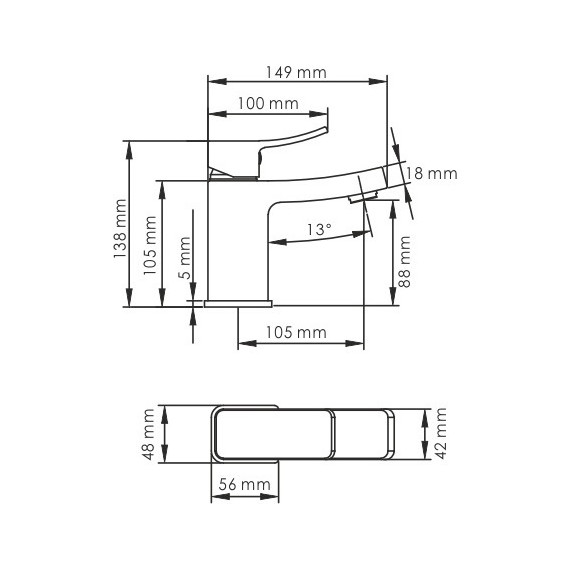 Смеситель для умывальника WasserKraft Aller 1063 - фото 5