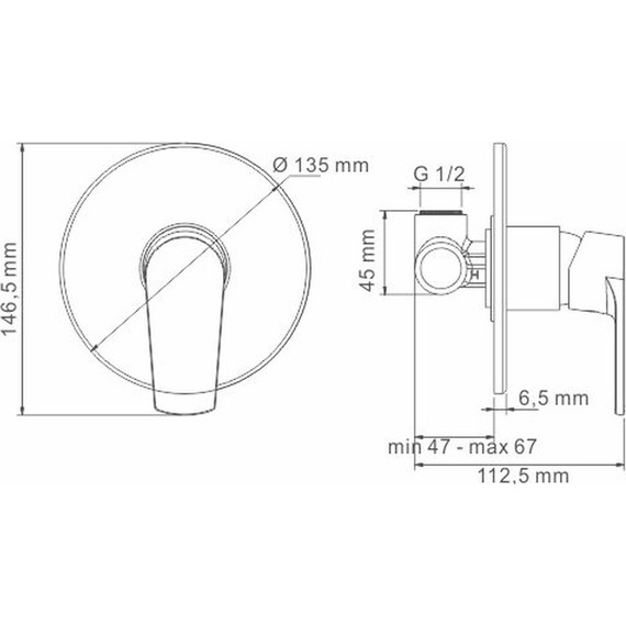 Смеситель для душа WasserKraft Dill 6151 - фото 4