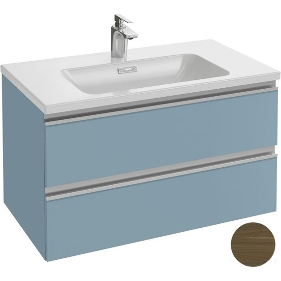 Тумба подвесная с раковиной Jacob Delafon Vox 80 см EB2028-RA-E16, ореховое дерево - фото 