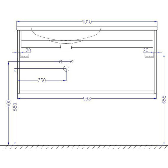 Тумба подвесная с раковиной Jacob Delafon Madeleine 100 см R EB2055-J51, белый матовый - фото 6