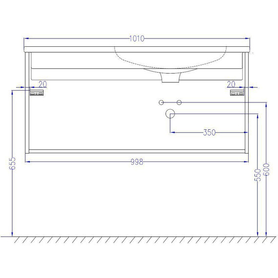 Тумба подвесная с раковиной Jacob Delafon Madeleine 100 см R EB2055-J51, белый матовый - фото 9