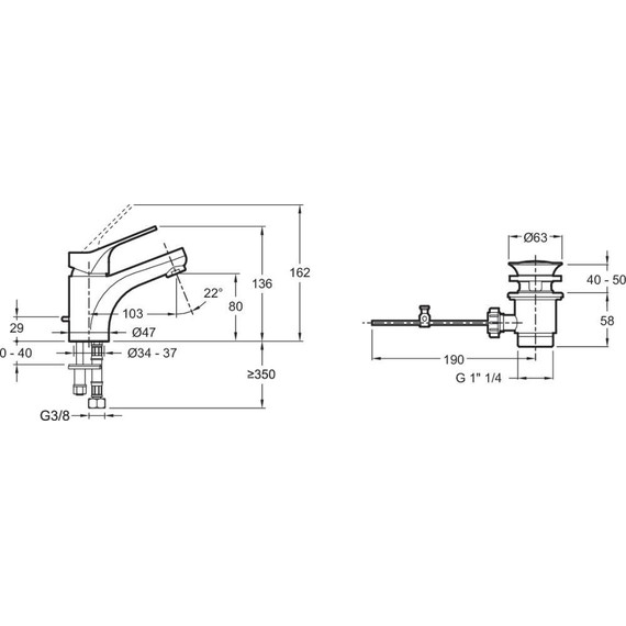 Смеситель для умывальника Jacob Delafon Brive E75760-CP - фото 3