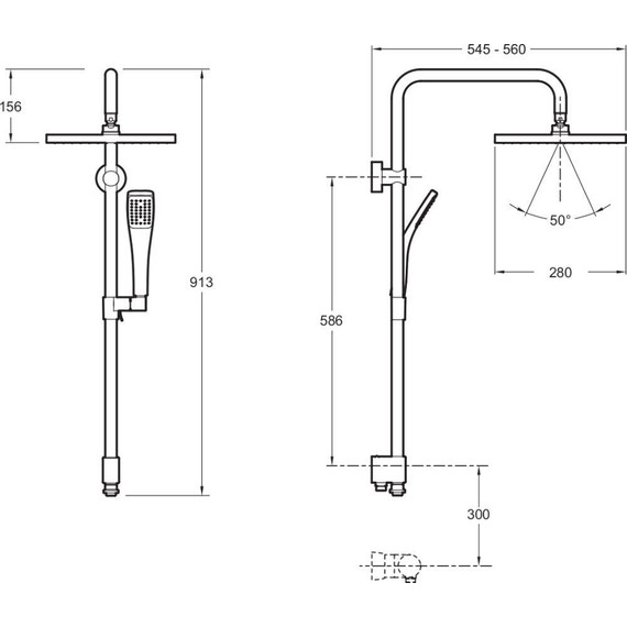 Душевая стойка Jacob Delafon Eo E11716-CP - фото 5