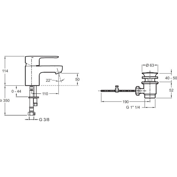 Смеситель для раковины Jacob Delafon July E16027-4-CP - фото 7