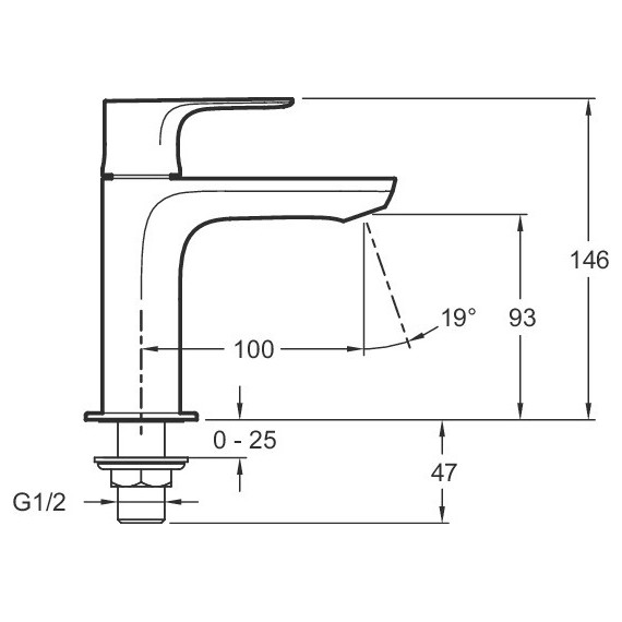 Кран для холодной воды Jacob Delafon Aleo+ E72326-CP - фото 2