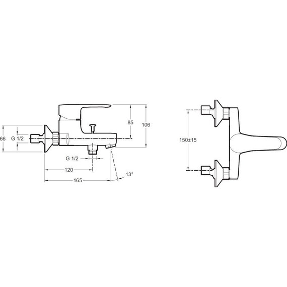Смеситель для ванны Jacob Delafon July E16033-4-CP - фото 4
