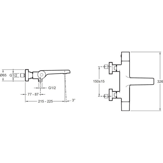 Смеситель для ванны с термостатом Jacob Delafon Avid E97386-CP - фото 2