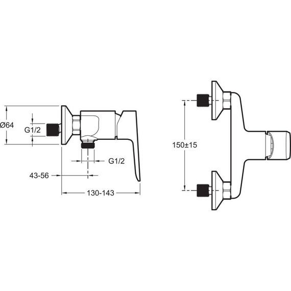 Смеситель для душа Jacob Delafon Oscar E29843-CP - фото 3