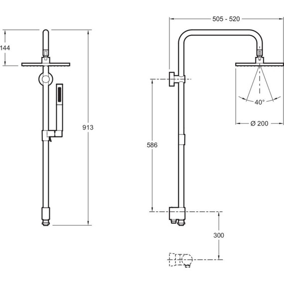 Душевая стойка Jacob Delafon Eo E11715-CP - фото 5
