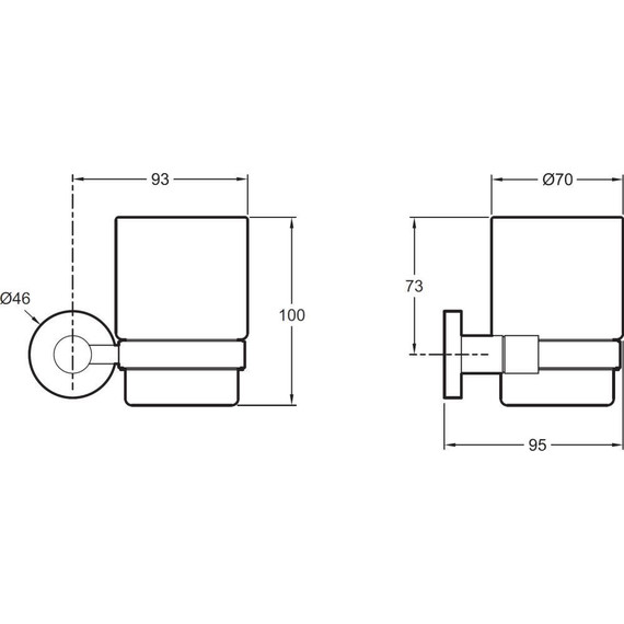 Стакан для зубных щеток Jacob Delafon Eo E77825-CP - фото 2