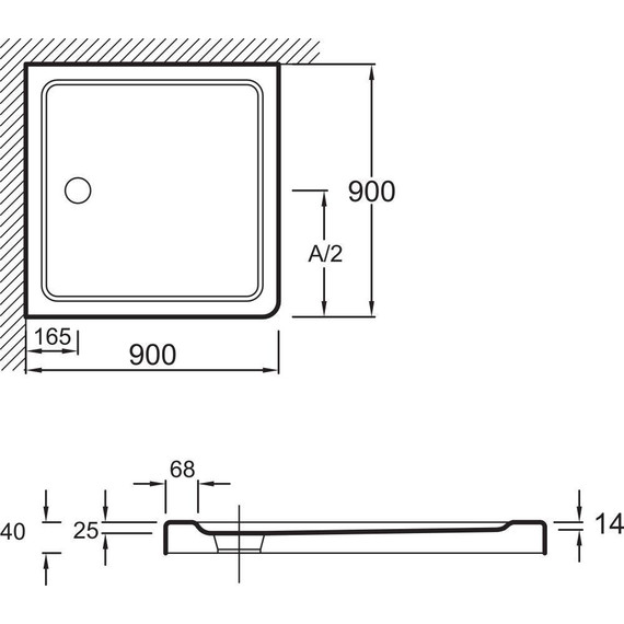 Акриловый поддон Jacob Delafon Flight 90х90 см E62442-00 - фото 2