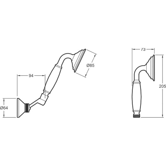 Душевой гарнитур Jacob Delafon Louise E24365-CP, хром/белый - фото 3