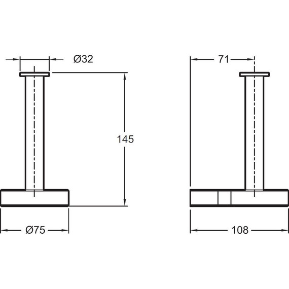 Держатель для туалетной бумаги Jacob Delafon Singulier 15217D-CP - фото 2