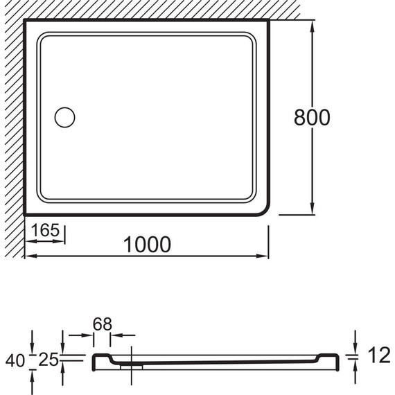 Акриловый поддон Jacob Delafon Flight 100х80 см E62447-00 - фото 10