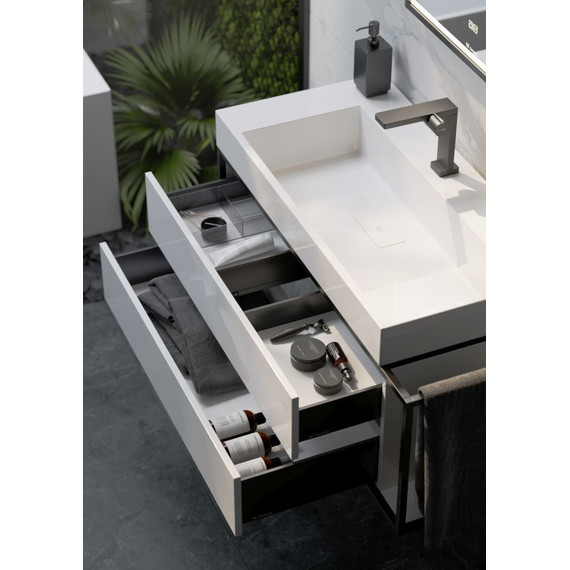 Тумба подвесная с раковиной Aqwella Clarberg Logic 80 см LOG0108L - фото 4