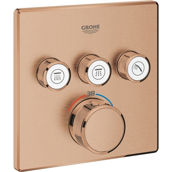 Смеситель для душа с термостатом Grohe Grohtherm SmartControl 29126DL0, теплый закат матовый - фото 