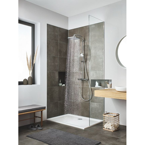 Душевая стойка с термостатом Grohe Tempesta Cosmopolitan System 250 Cube 26689000 - фото 5