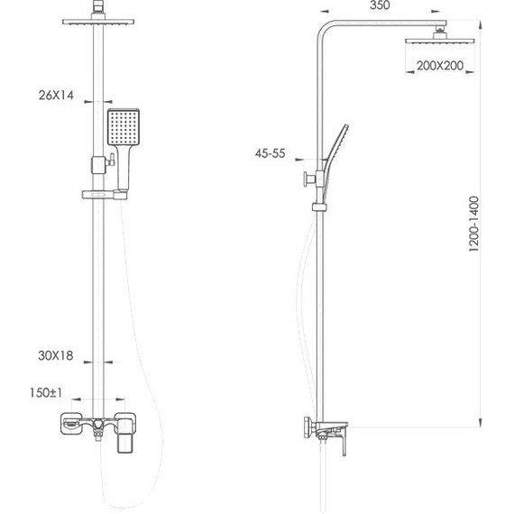 Душевая стойка Iddis Bild BILBL1Fi06, чёрный матовый - фото 6