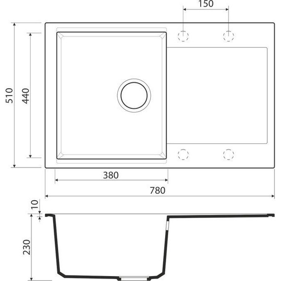 Кухонная мойка Omoikiri Daisen 78-GR 4993325, leningrad grey, Цвет производителя: Leningrad Grey - фото 2