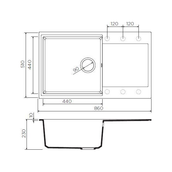 Кухонная мойка Omoikiri Daisen 86-BE 4993694, ваниль, Цвет производителя: ваниль - фото 2