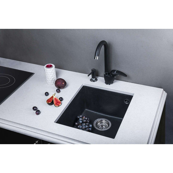 Кухонная мойка Omoikiri Bosen 38-U-BL 4993157, чёрный, Цвет производителя: чёрный - фото 2