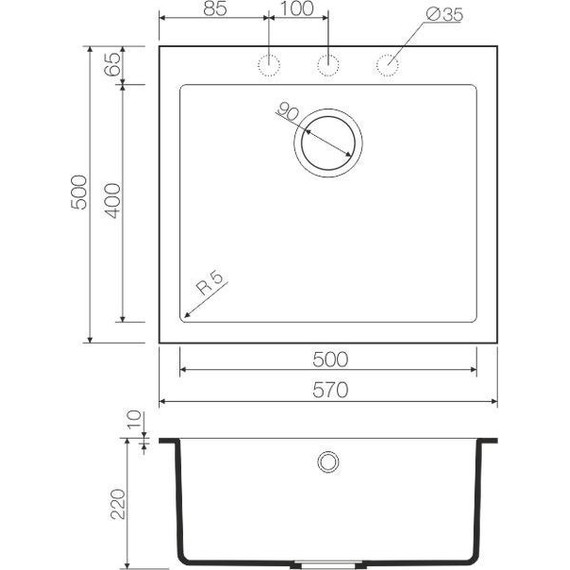 Кухонная мойка Omoikiri Bosen 57-SA 4993147, бежевый, Цвет производителя: бежевый - фото 3