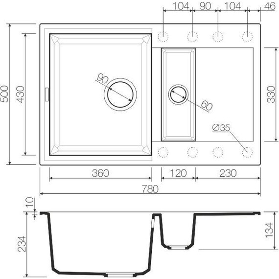 Кухонная мойка Omoikiri Sakaime 78-2-SA 4993116, бежевый, Цвет производителя: бежевый - фото 2