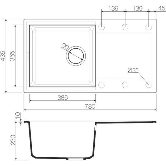 Кухонная мойка Omoikiri Sakaime 78-PL 4993196, платина, Цвет производителя: платина - фото 2