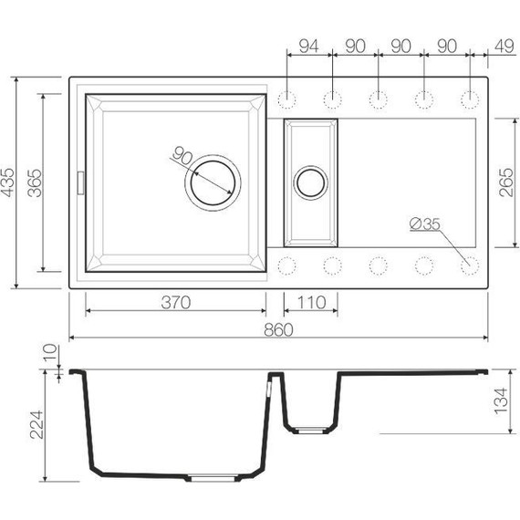 Кухонная мойка Omoikiri Sakaime 86-2-BE 4993118, ваниль, Цвет производителя: ваниль - фото 2