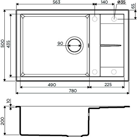 Кухонная мойка Omoikiri Sumi 78-LB GR 4993563, leningrad grey, Цвет производителя: Leningrad Grey - фото 6