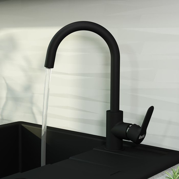 Смеситель для кухни Iddis Cuba CUBBLFJi05, черный матовый - фото 4