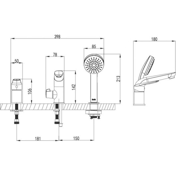 Смеситель для ванны Iddis Torr TORSB30i07 - фото 11