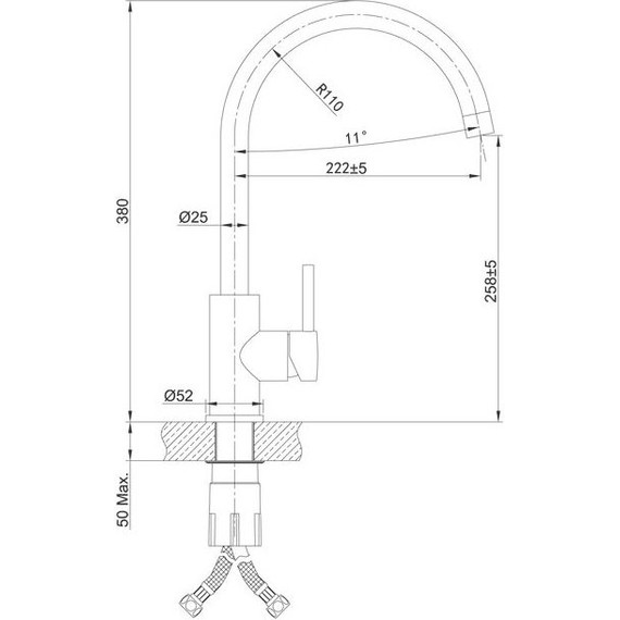 Смеситель для кухни Iddis Kitchen K05STJ0i05, цвет нержавеющая сталь - фото 6