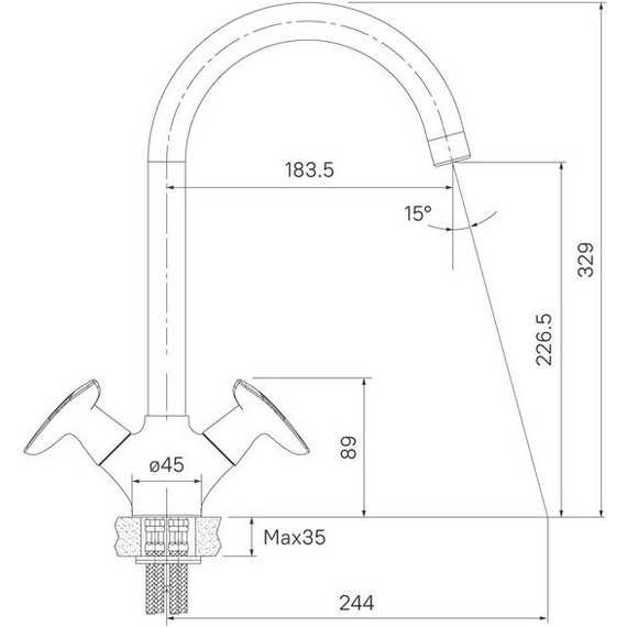 Смеситель для кухни Iddis Copter COPSBJ0i05 - фото 6