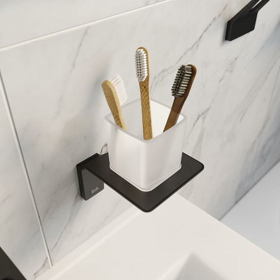 Стакан для зубных щеток Iddis Slide SLIBSG1i45, цвет чёрный - фото 3