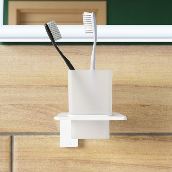 Стакан для зубных щеток Iddis Slide SLIWTG1i45, цвет белый - фото 2