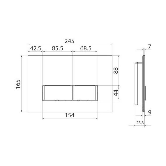 Кнопка смыва Iddis Uniglass UNG10GBi77, черное стекло/хром - фото 3